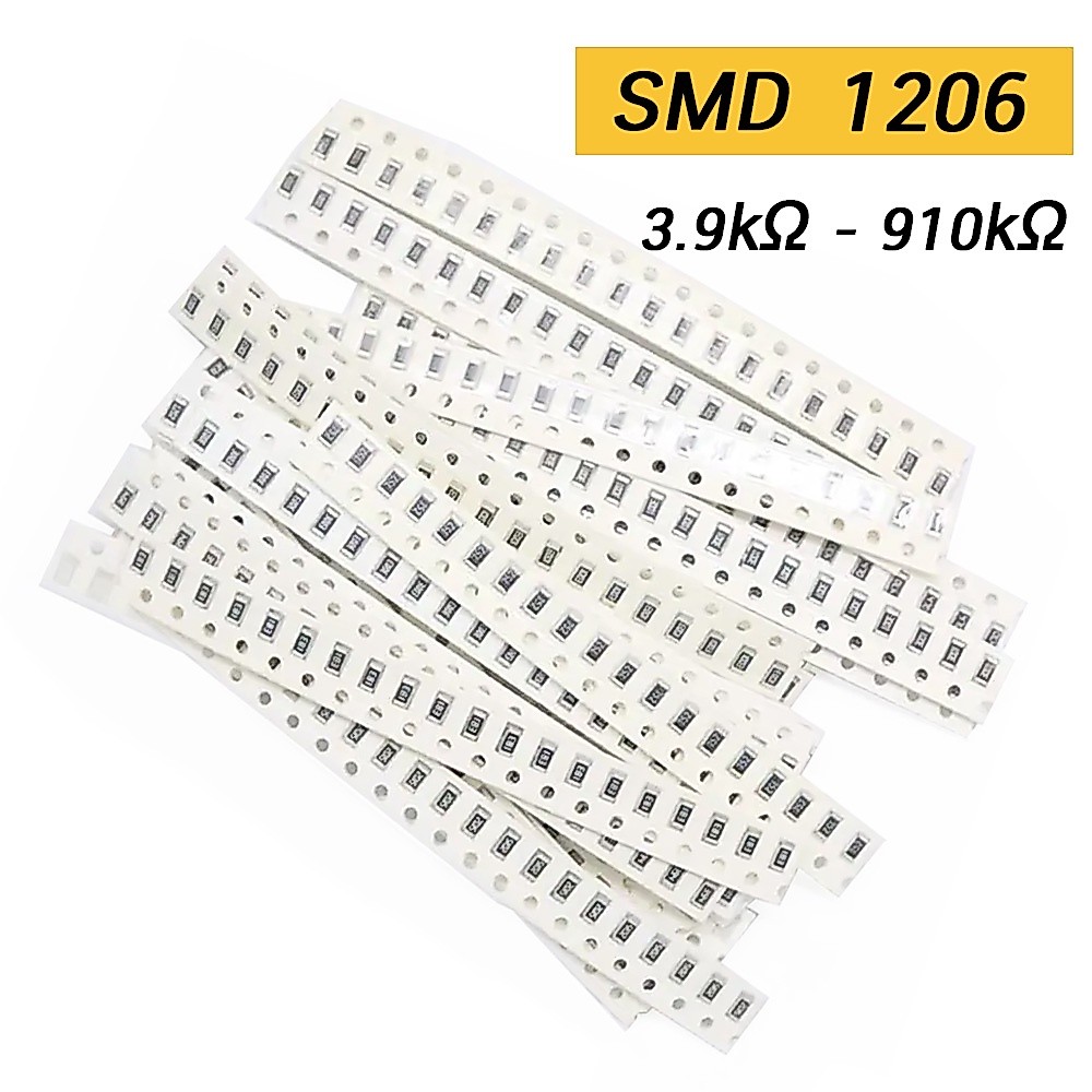 (24 ตัว) ตัวต้านทาน 1206 ±5% 3.9kΩ-10MΩ Resistor SMD SMT R R1206
