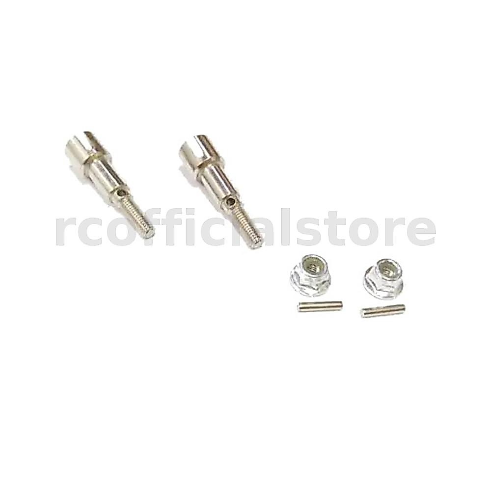 Hbx M16107 อัพเกรดโลหะด ้ านหลังล ้ อเพลา + Pins +Lock Nut M4 สําหรับ 16889 1/16 RC รถยานพาหนะอะไหล ่