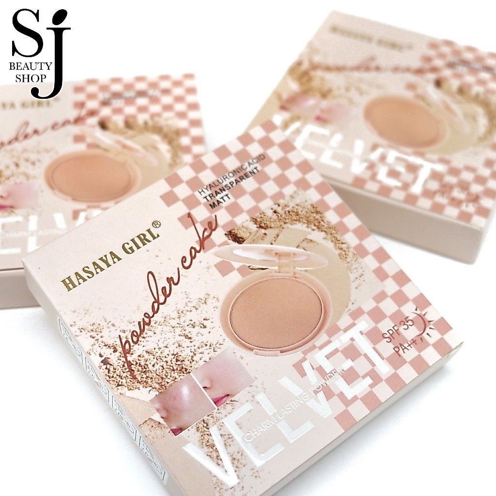 HASAYA GIRL Transparent Matte Powder Cake แป้งแมทต์ผสมรองพื้น โปร่งใส เรียบเนียน ปกป้องแสงแดด SPF35 PA++