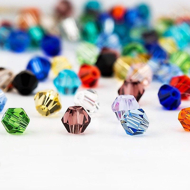 ลูกปัดคริสตัลออสเตรีย AB 3 มม. 4 มม. สําหรับทําเครื่องประดับ DIY 100 ชิ้น