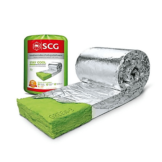 GlobalHouse SCG ฉนวนกันความร้อนSTAY COOL รุ่น 75 มม.PREMIUM ขนาด 0.60 x 4 เมตร สินค้าของแท้คุณภาพดี