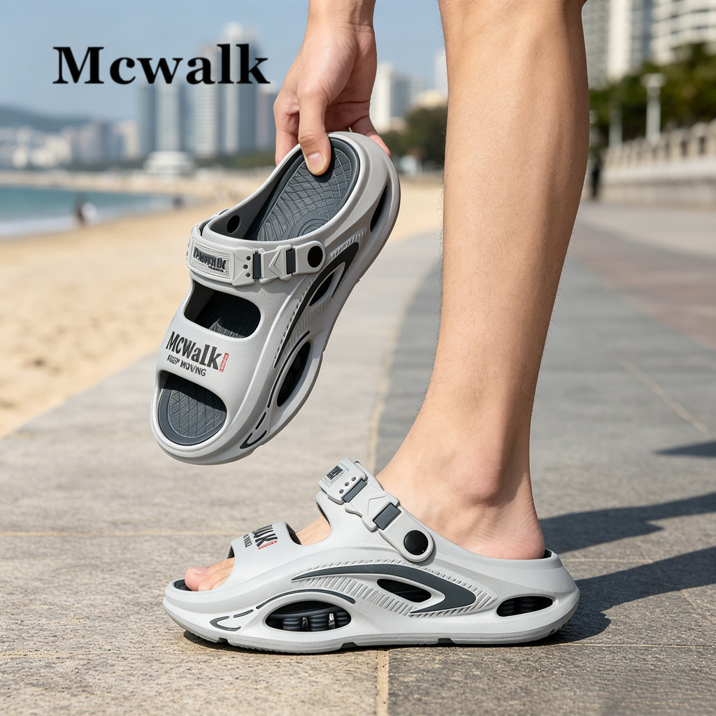 MCWALK รองเท้าแตะ EVA ยูนิเซ็กซ์ กันลื่นพื้นรองเท้า รองรับอุ้งเท้า ทนสึกหรอ กันกลิ่น คอมมิวท์ขับรถ