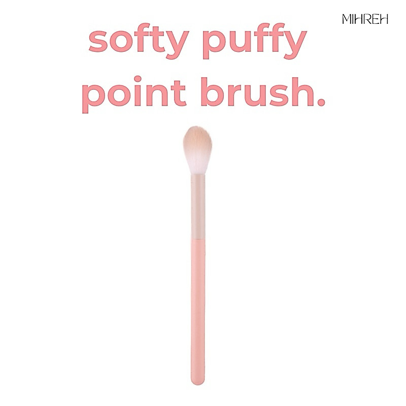 [2045](พร้อมส่ง) softy puffy  point blush แปรงปัดแก้มขนนุ่มฟู แปรงปัดหน้าแก้ม ให้ลุคน่ารักแบ๊วๆ