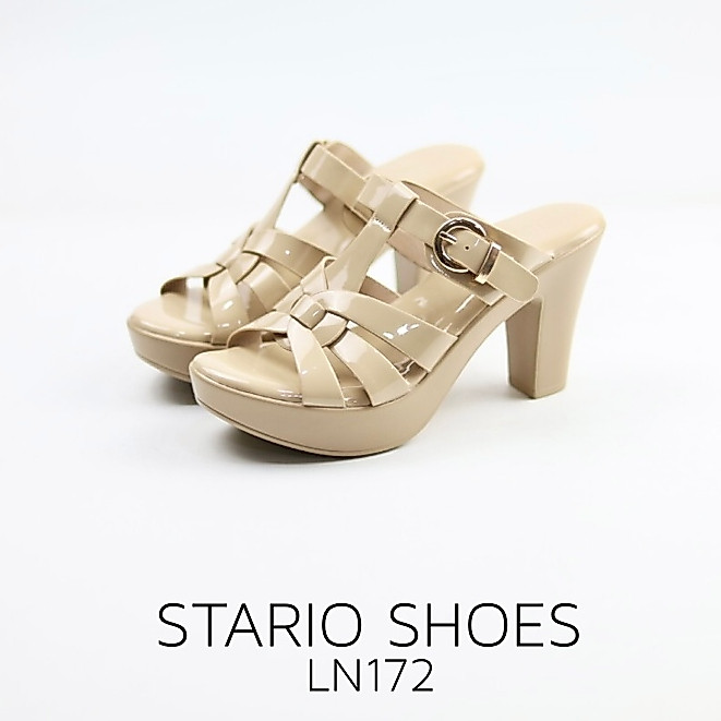 Stario Shoes ~LN172 สูง4นิ้ว หน้าสวม เท้าอวบ+1❗️รองเท้าสุขภาพดีไซน์แฟชั่น หรู ดูแพง ไม่แก่ ใส่ทำงานหรือออกงานก็สวย