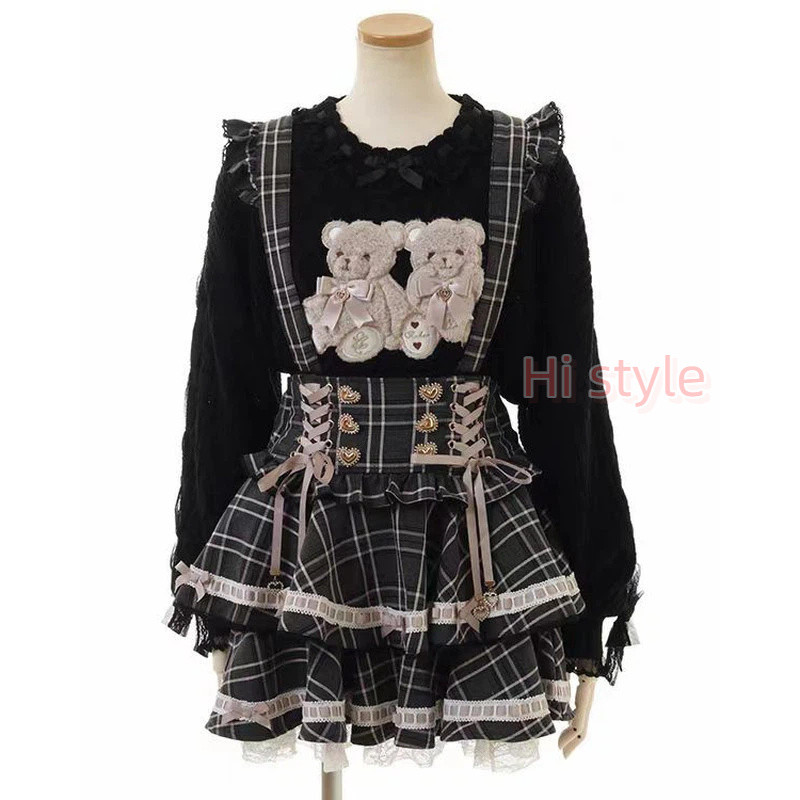 Liz Lisa Jirai kei Lizlisa dupes ลูกไม้ Dearmylove โบว์แขวนกระโปรงเค้ก JSK กระโปรงแขวน