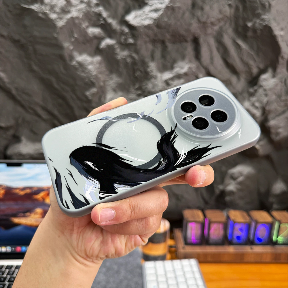 เคสโทรศัพท์แม่เหล็ก "Ink Whale" /สําหรับ Honor Magic 8 Pro 7 Pro 6 Pro Win RT GT Pro X60 Pro X70/ นุ