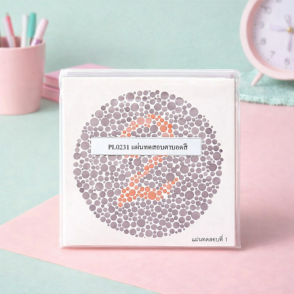 แผ่นทดสอบตาบอดสี Ishihara Test ชุดตรวจการมองเห็นสีสำหรับการเรียนการสอน