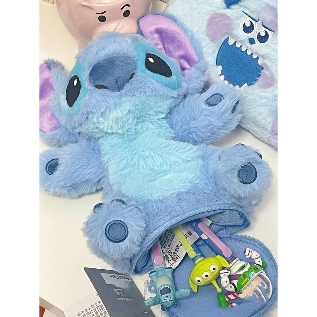 การ์ตูนน่ารัก Lilo & Stitch Plush ดินสอกรณีตุ๊กตา Desktop รูปที่ 3