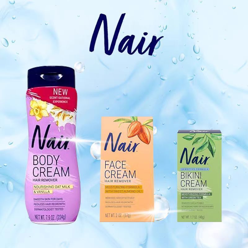 พร้อมสต็อก American Nair Nair ครีมกําจัดขน Body Bikini Facial ผู้ชายผู้หญิงที่มีอยู่ 6.27 tt