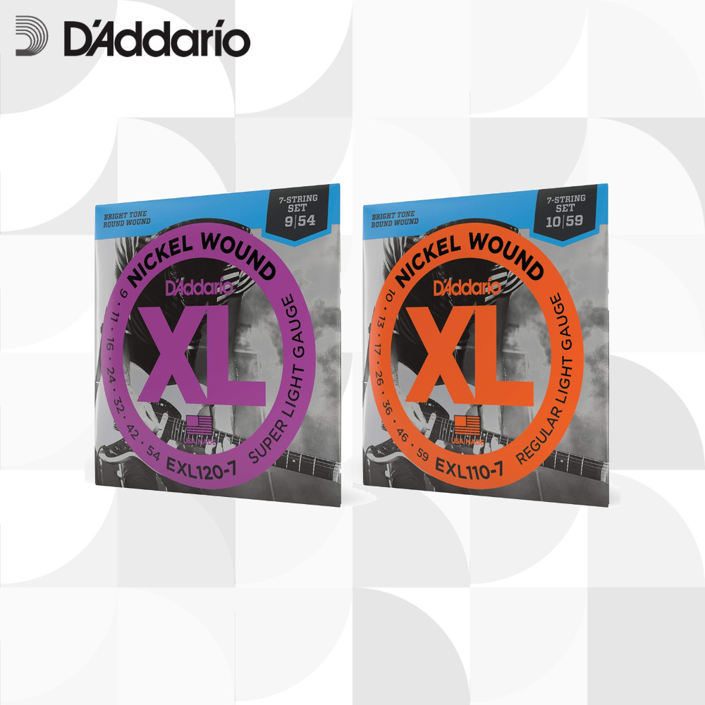 D'Addario XL Nickel 7 สาย EXL120-7/EXL110-7 Super Light/Regular Light Electric Guitar Strings สายกีต