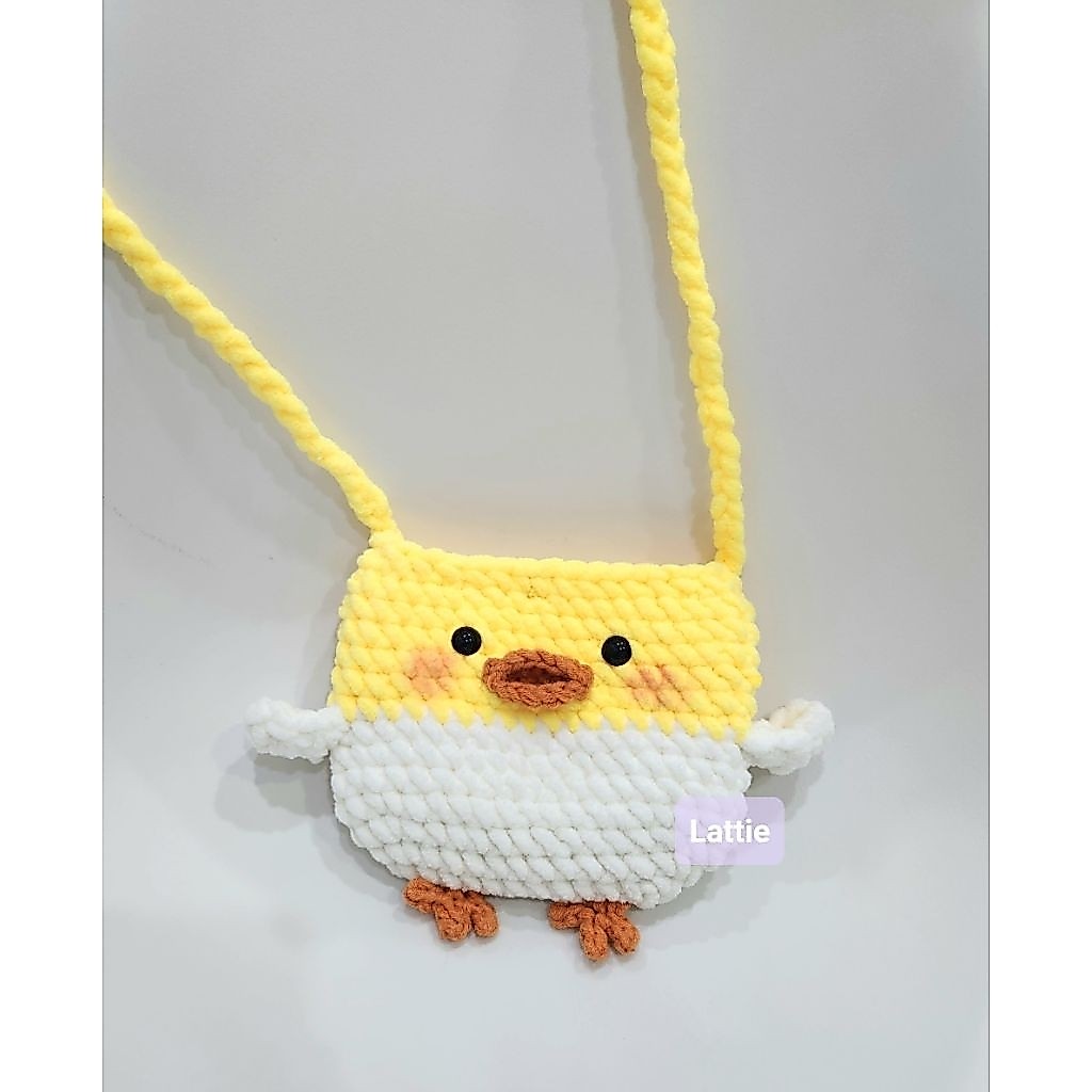 HANDMADE DUCK BAG/FALK BIRD BAG/COCKATIEL BAG/DUCK BAG/KNITTED BAG/DUCK CROCHET BAG/KOREAN BAG/KOREA