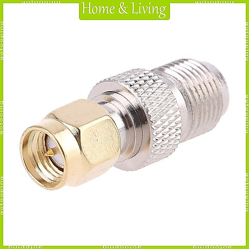 AOTOO SMA Female To Type F Female Plug Straight RF Coaxial Adapter Connector Converter