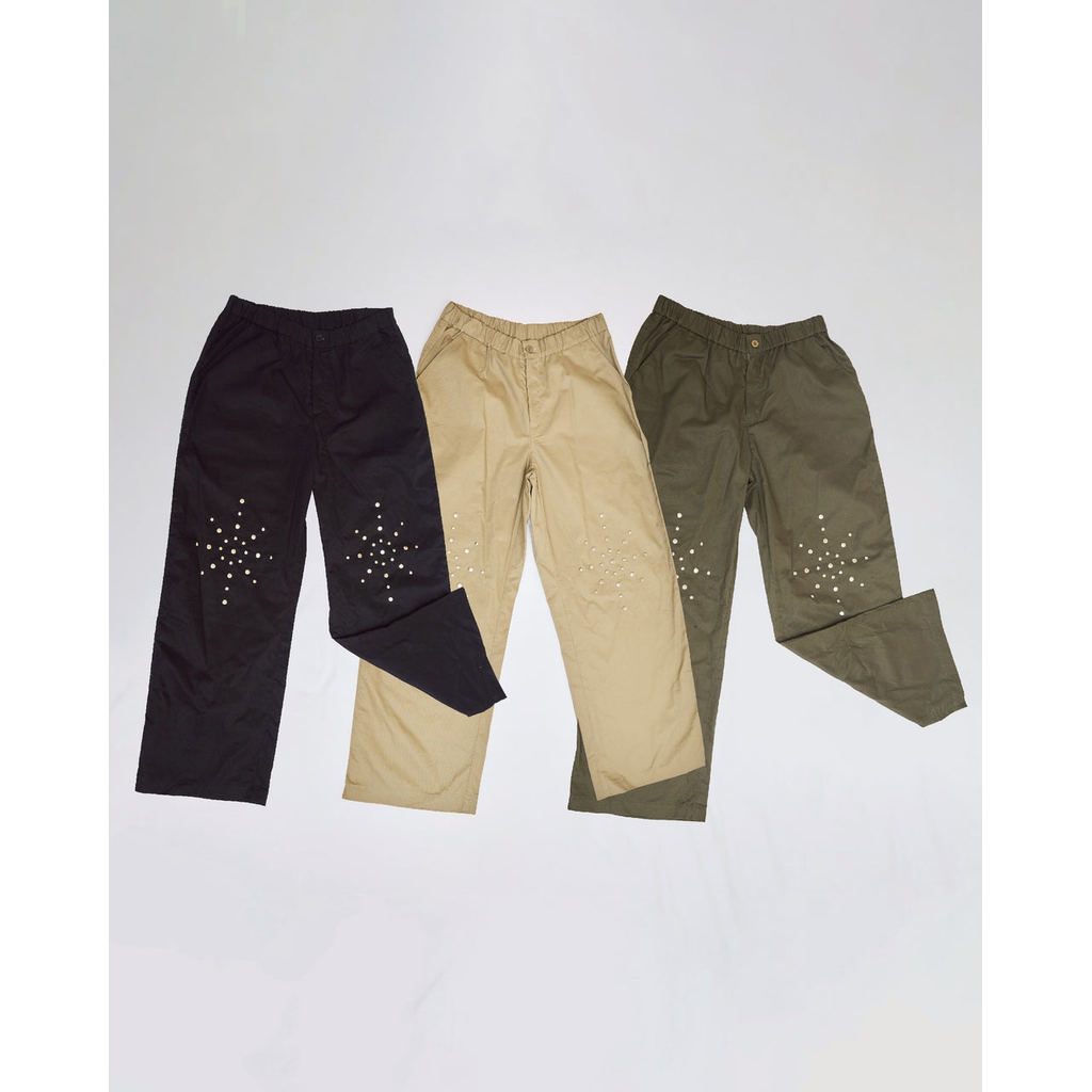 Piccoro - Low Waist Star Pants กางเกงเอวต่ำตอกลายด้วยหมุด