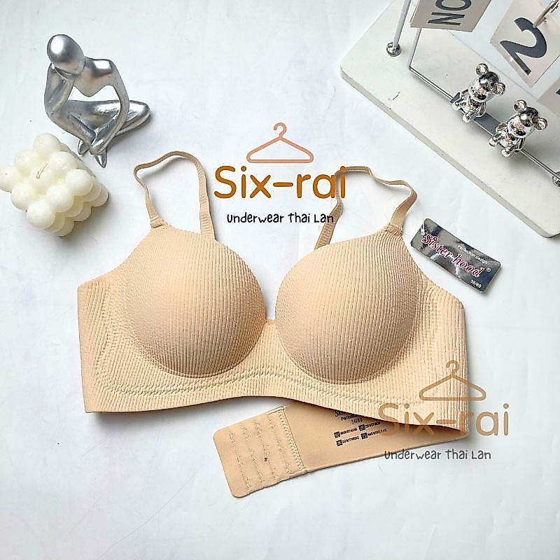 บรายางขึ้นรูปไทยพร้อมนักศึกษา ao dai, Sisterhood 2617, Sixrai 3cm บราไร้โครงฟองน้ํา A-cup
