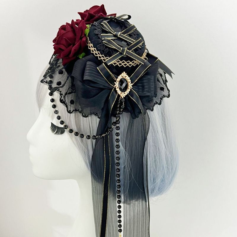 Lolita Lolita Lolita Dark Gothic Gorgeous Top Hat Headwear/dcfe