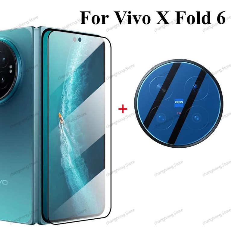 สําหรับ Vivo X พับ 6 ป้องกันหน้าจอสําหรับ Vivo X Fold6 กล้องเลนส์ Protectors คลุมทั้งหมดกระจกนิรภัยส