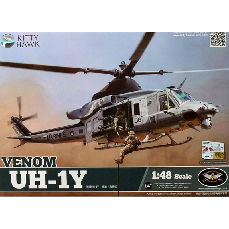 Kitty Hawk Model 1/48 UH-1Y Venom Plastic Model KH80124 (Helicopter)