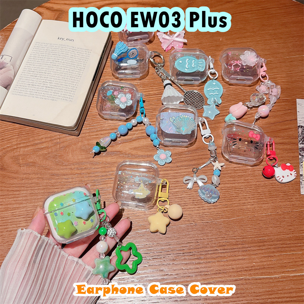 สําหรับ HOCO EW03 Plus Case เคสหูฟัง DIY ลายดอกไม้ ปลอกซิลิโคนอ่อนนุ่ม