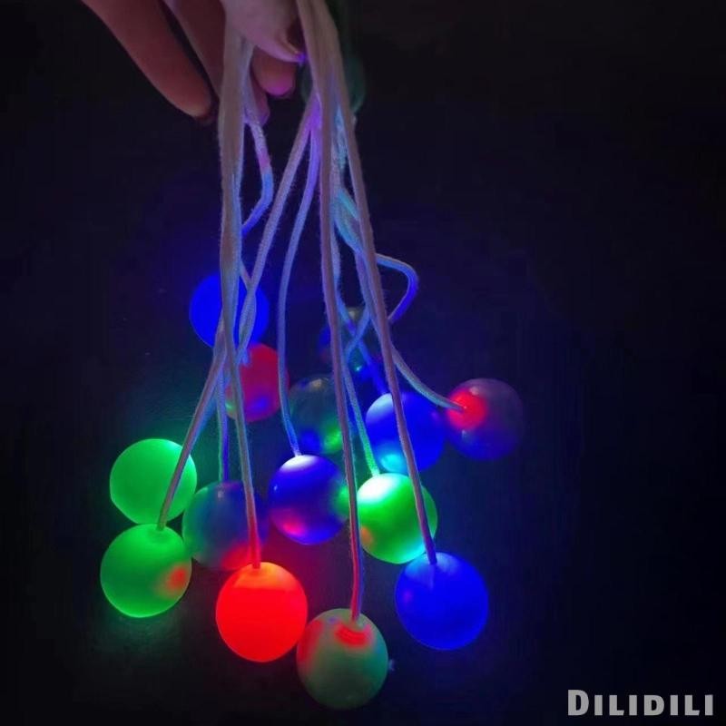 [Dilidili] Swing Bump Ball On A String พร้อมไฟ Sensory ของเล่นมือ Swing Rope Ball ของเล่นสําหรับกลาง