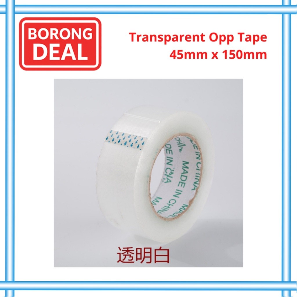 เทป OPP 45 มม. x 100 มม. 150 มม. เทปโทรศัพท์มือถือใสใส 透明胶带 LG