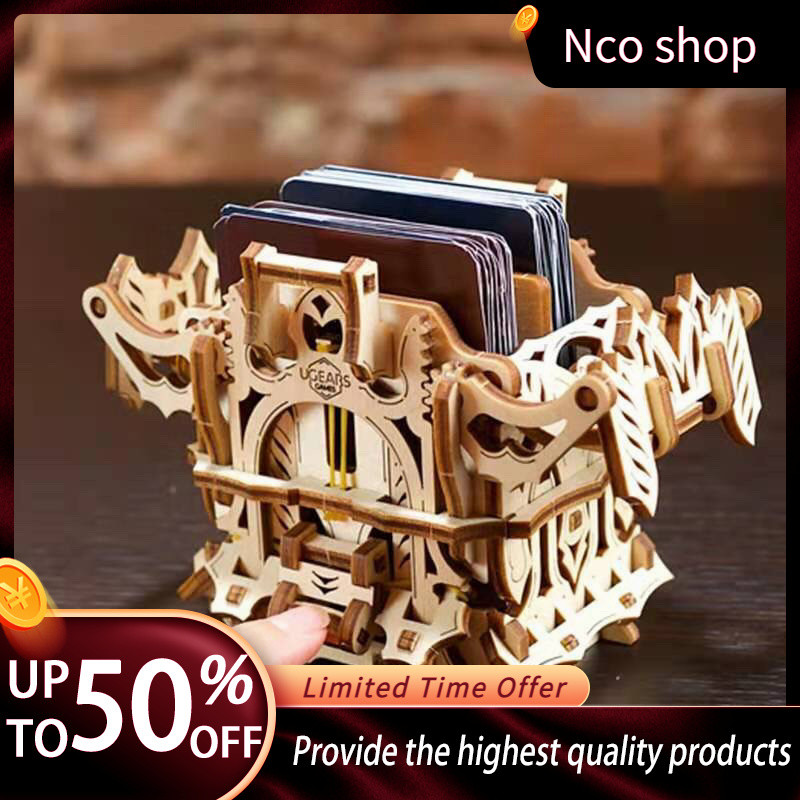 ประเทศไทย UGEARS UGEARS การ์ดเกมกระดาน สินค้ารุ่นการจัดเก็บทาวเวอร์ลูกเต๋าสามมิติประกอบมือ