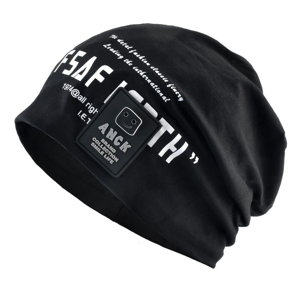 หมวกดึงกลับของผู้ชาย Street นักเรียนสาวสบายๆ pi 男套头帽 Rade头休闲青年帽 นักเรียนหญิง头巾字母包头帽MZ901