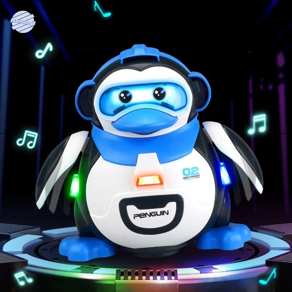 LUXELUNGE Penguin Moving Walking Toy, Electronic Interactive Penguin Dancing Robot Toys, เสียงและแสง