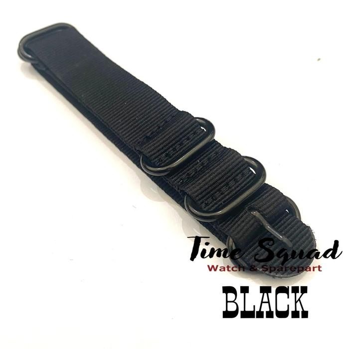 BEST Nato Canvas Nylon Strap สายนาฬิกา Nato - สีดํา 18MM