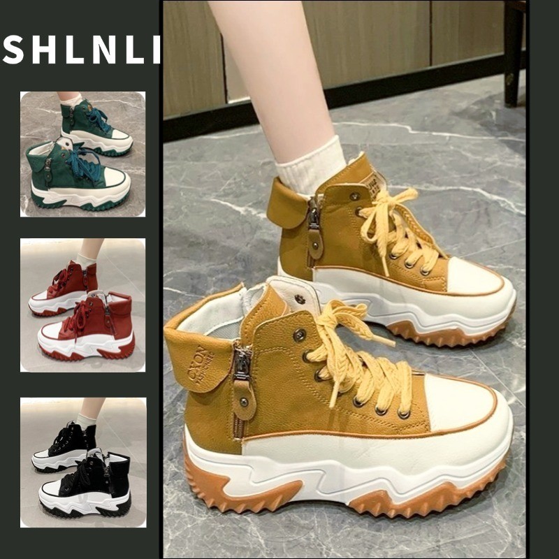 รองเท้าบู๊ตรองพื้นมั่งคงสำหรับผู้หญิง แบบ casual กันลื่น ทำจากยาง איכותสูง เหมาะสมสวมใส่ในฤดูใบไม้ผลิและฤดูใบไม้ร่วง