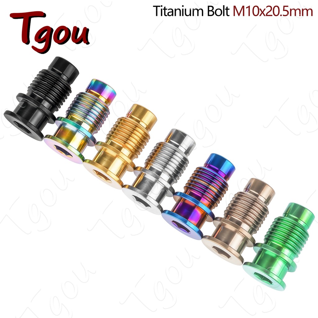 Tgou TC4/Gr5 ไทเทเนียม Bolt M10x20.5 มม..Hex สกรูสำหรับจักรยานเสือหมอบและอะไหล่ขี่จักรยาน