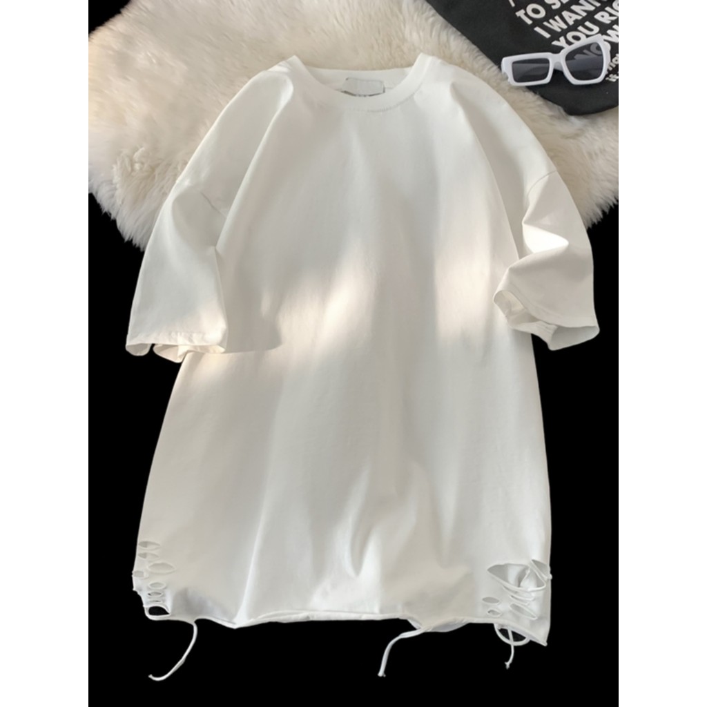 ดํา riley เสื้อยืด Cleanfit เสื้อยืดสีขาวแขนสั้นเรียบง่าย