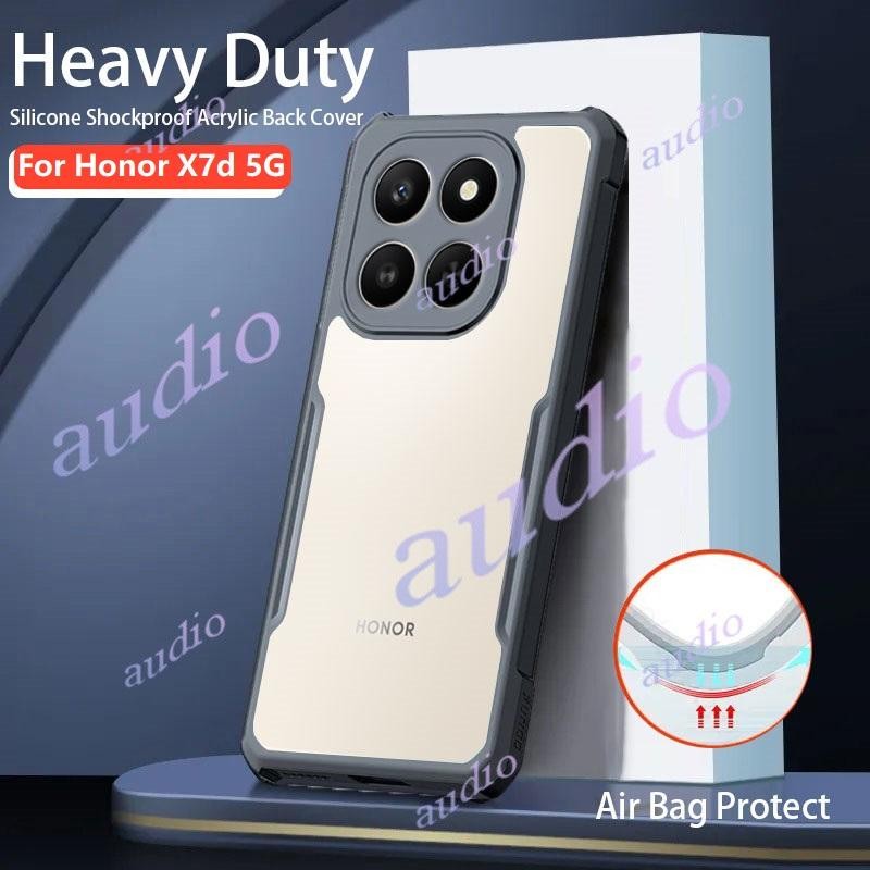 Honor X7d 5G 4G Anti Drop เกราะโปร่งใสอะคริลิคกันกระแทกเลนส์กล้องสําหรับ HONOR X7d HonorX7d 5G 4G 20