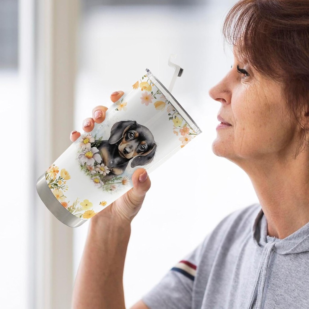 I Prefer Dogs over People 20oz Travel แก้วกาแฟแก้ว, ของขวัญดัชชุนสําหรับผู้หญิงคนรักสุนัข, แก้วดัชชุ