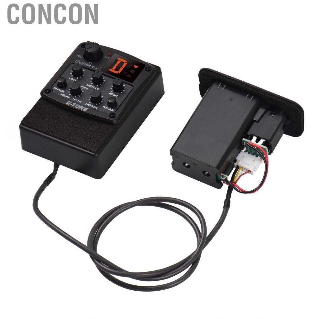 Concon CHERUB GT-4 G-TONE 3 แบนด์ EQ Equalizer Acoustic Guitar Preamp Piezo Pickup LED Tuner