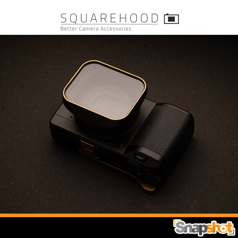 [รุ่นขอบทอง] Squarehood Ricoh GR Glass Golden Rim Lens Hood Clear/Haze สําหรับกล้อง GRIII/GRIIIX