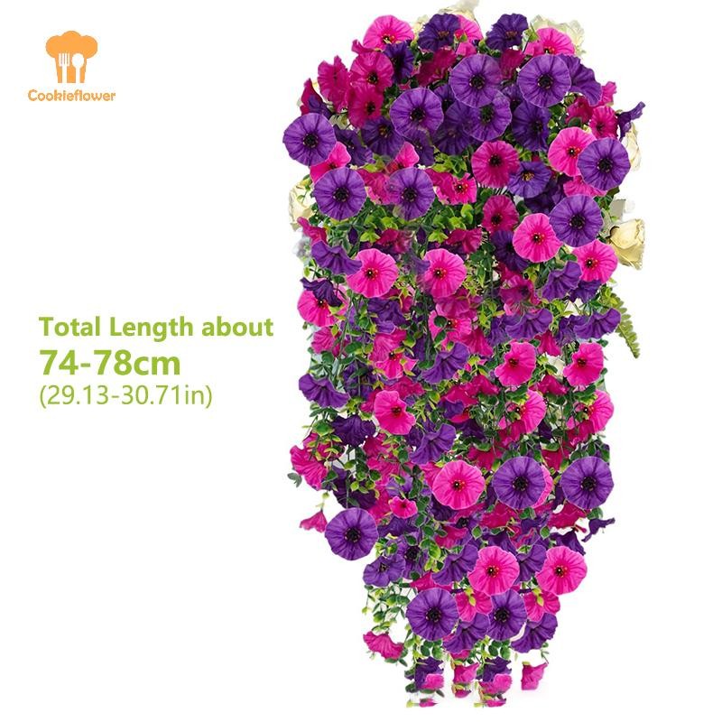 CKFR ผักบุ้งประดิษฐ์ผนังจําลองดอกไม้หวายตกแต่งบ้านงานแต่งงานกลางแจ้ง Garden Yard Decor ใหม่ - รูปที่ 7