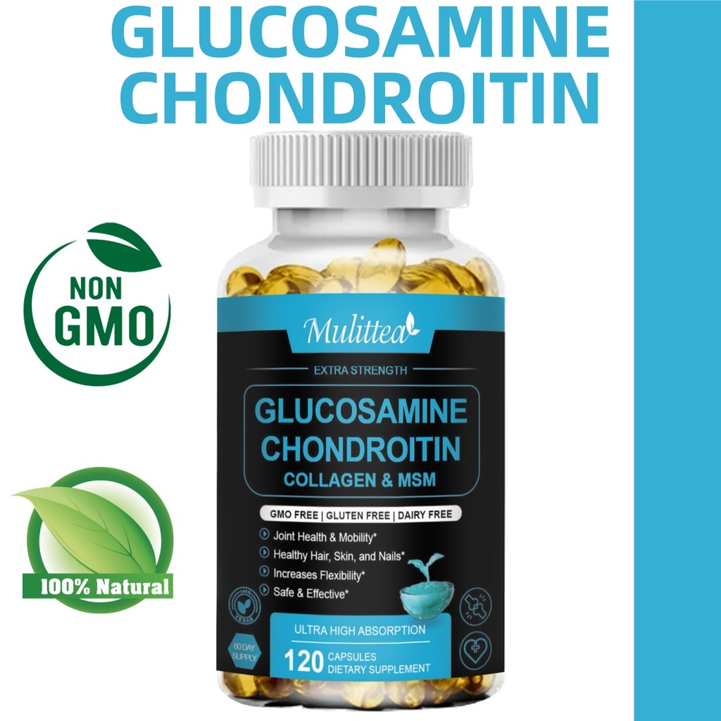 MULITTEA Glucosamine Chondroitin Capsules-ช่วยให้กระดูกดูดซึมและกักเก็บแคลเซียม ส่งเสริมสุขภาพกระดูก