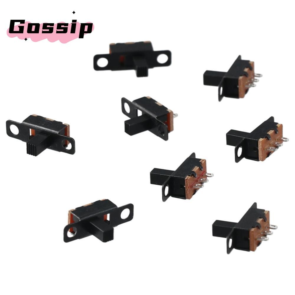 GOSSIP 8 ชิ้น Micro Mini Toggle Switch, DC 50V 0.5A SS12F15VG6 สวิตช์สไลด์, แผง Mount 6 มม.3 ขา 2 ตํ