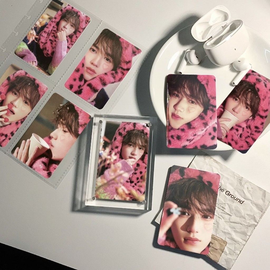 Song Yaxuan Single Photocard หมวกพิมพ์ลายเสือดาวสีชมพูผลิตในญี่ปุ่น 10 ซม.การ์ดประเภทต่างๆ TNT Times