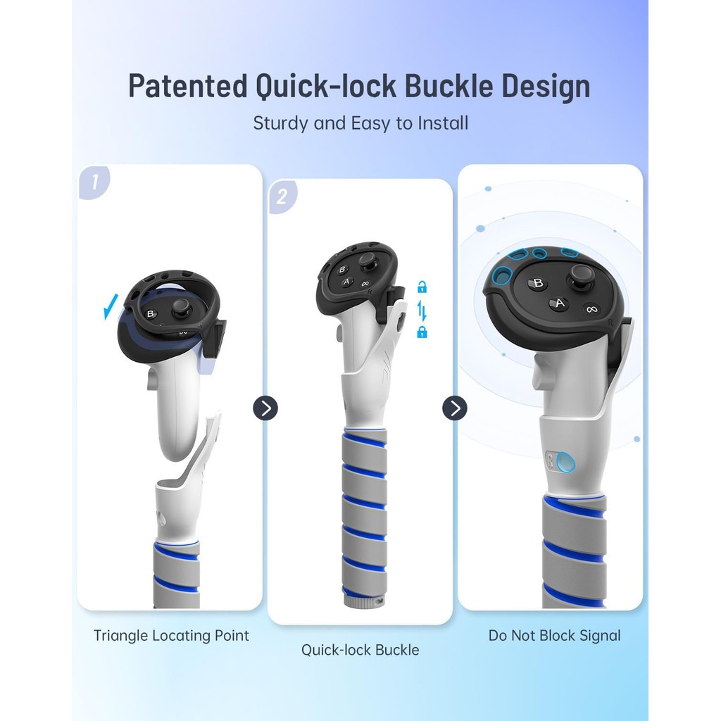 ZYBER Controller Extensions Gorilla แท็กแขนยาวสําหรับ Meta Quest 3 S/Quest 3 Beat Saber จับกอล์ฟคลับ