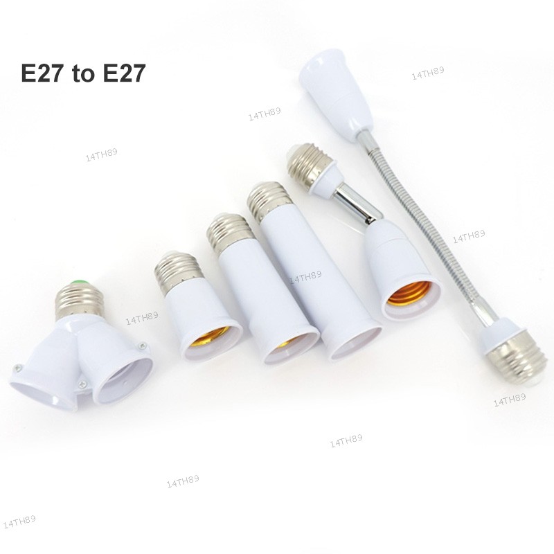 9.5-28 ซม.AC E27 ถึง E27 ไฟ LED หลอดไฟฐานซ็อกเก็ตสกรูขยายผู้ถือพลังงาน Converter ยืดหยุ่น E27-E27 อะ