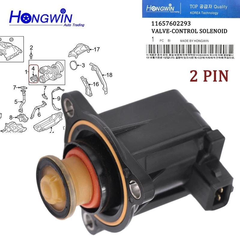 สําหรับ BMW X1 X3 X5 F20 F80 F35 F30 3.0L 4.4L 06- Turbocharger Solenoid Turbo Valve 11657602293 756