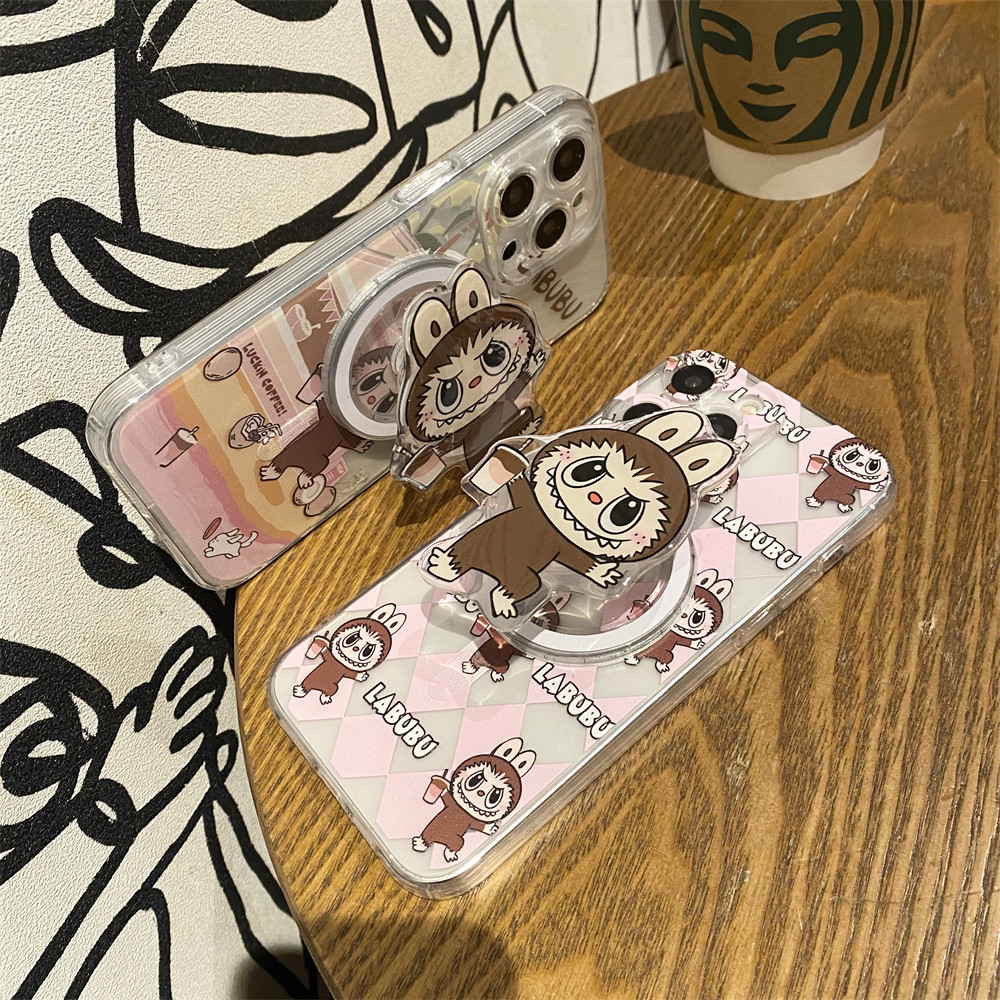 iPhone17promax การ์ตูนน่ารัก Labubu เคสโทรศัพท์ i16 i15 i14 i11 promax Magnetic รวมทุกอย่างเคส