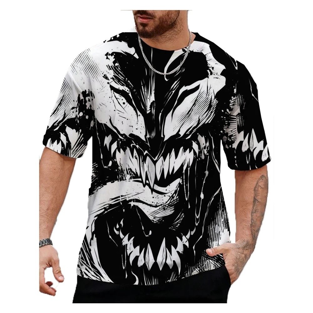 เสื้อยืดแฟชั่นบุรุษ Marvel Venom 3D