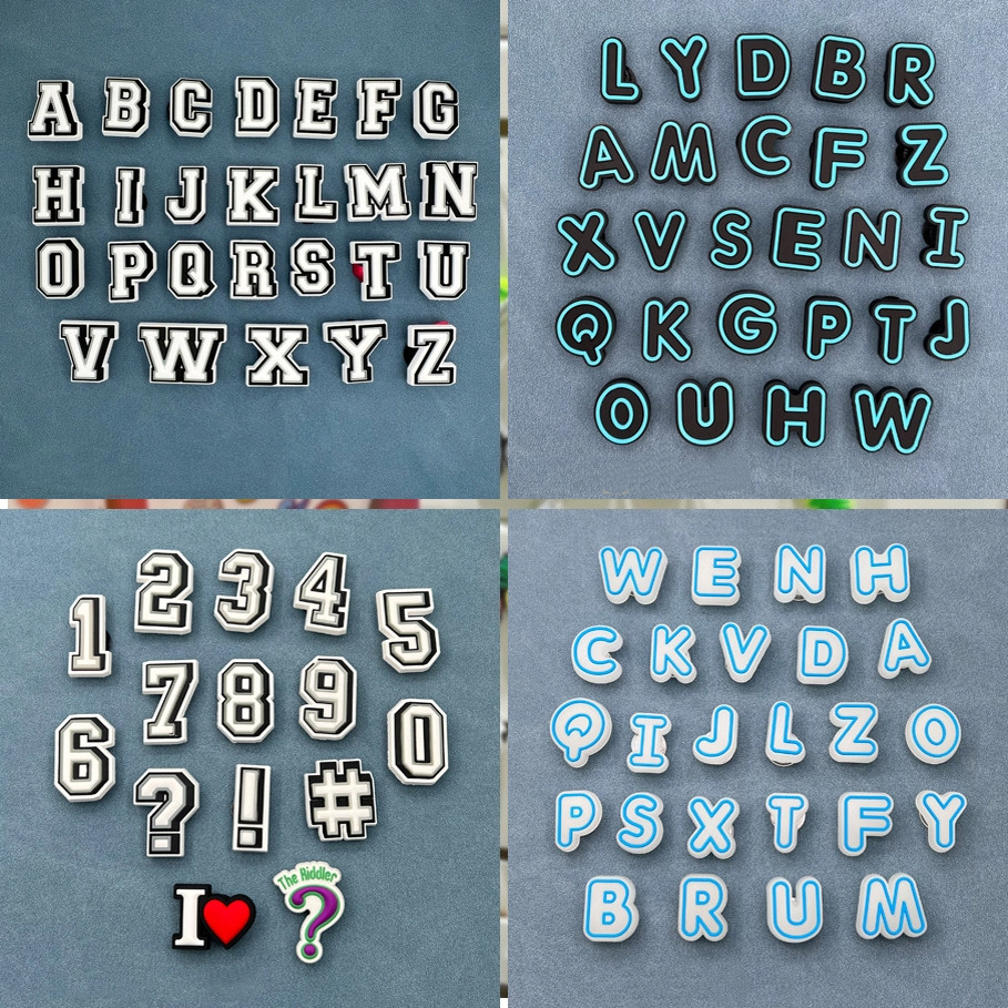 รองเท้า charms เครื่องรางรองเท้าแฟชั่นห้าเหลี่ยมหลายสีอุปกรณ์เสริมรองเท้า DIY คุณภาพสูง