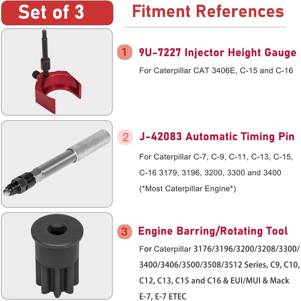 สําหรับ Caterpillar J-42083 ขาจับเวลาอัตโนมัติ, 9U-7227 หัวฉีดปรับความสูงเครื่องมือและเครื่องยนต์ Ba