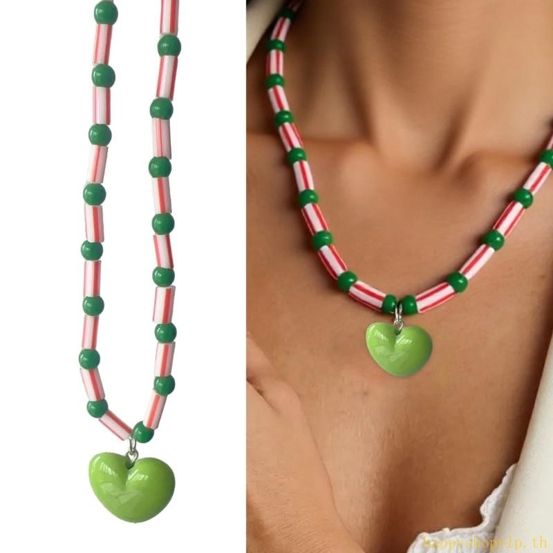 HSV สร้อยคอโซ่หัวใจ เรซิ่น เครื่องประดับแฟชัน