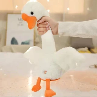 พร้อมส่ง ตุ๊กตาเป็ดไฟฟ้าของเล่น เป็ดพูดได้ พูดตามได้ทุกภาษา มีเพลง