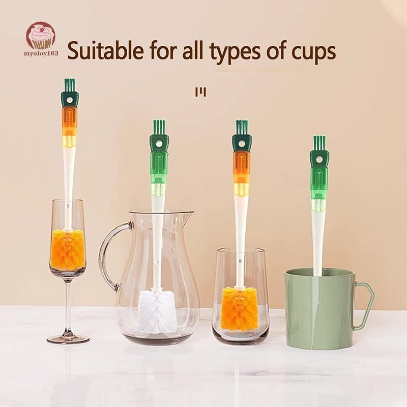 Myoloy 5 In 1 ขวดน้ําแปรงทําความสะอาดขวด Gap ทําความสะอาดถ้วยแก้วแปรงล้างห้องครัวเครื่องมือทําความสะอาดอุปกรณ์ครัว TH