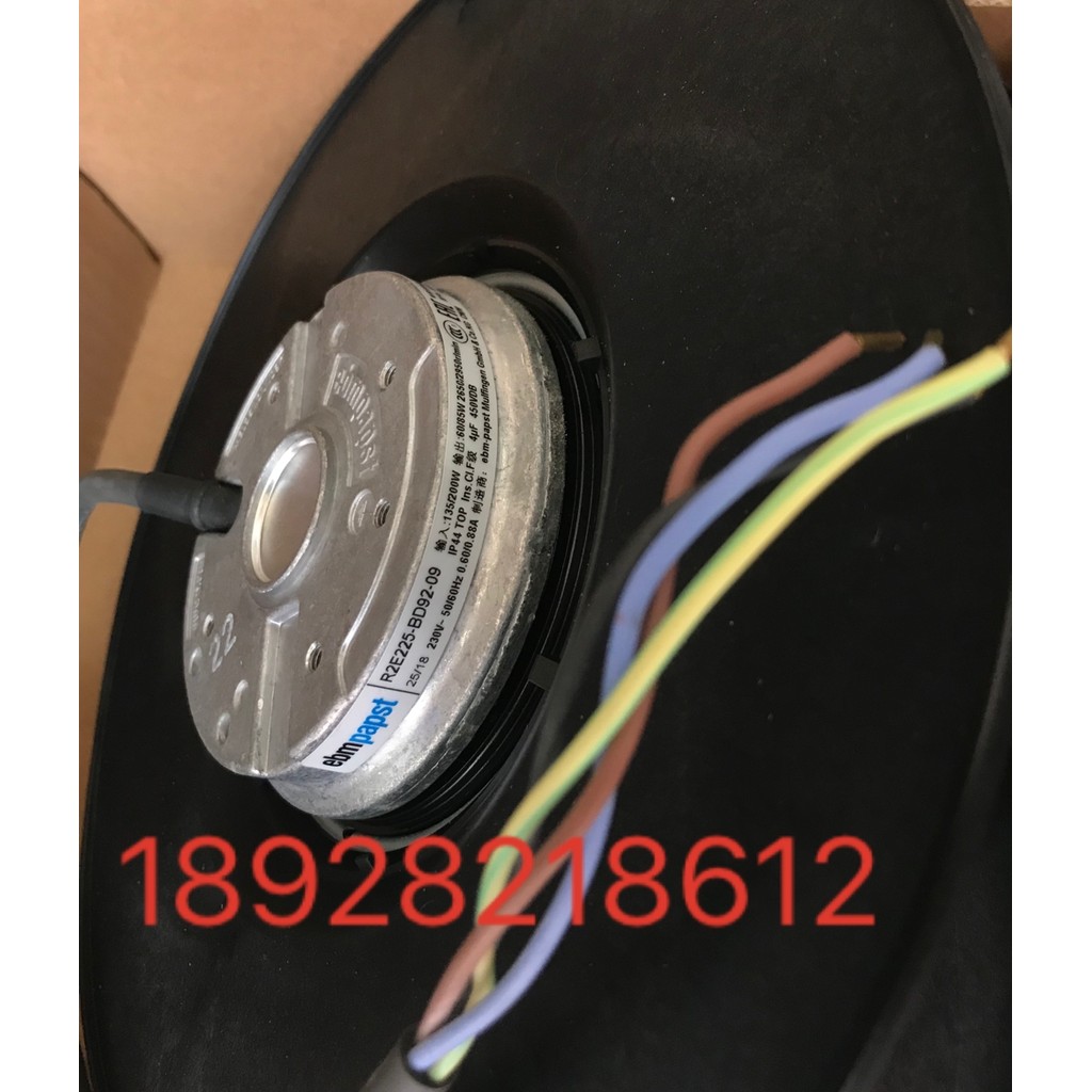 Original ebmpapst R2E225-BD92-09/12 230V 0.60A พัดลมแรงเหวี่ยงพัดลมระบายความร้อน